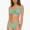 Zaful Womens Solid Color Strap Knot Bikini Set